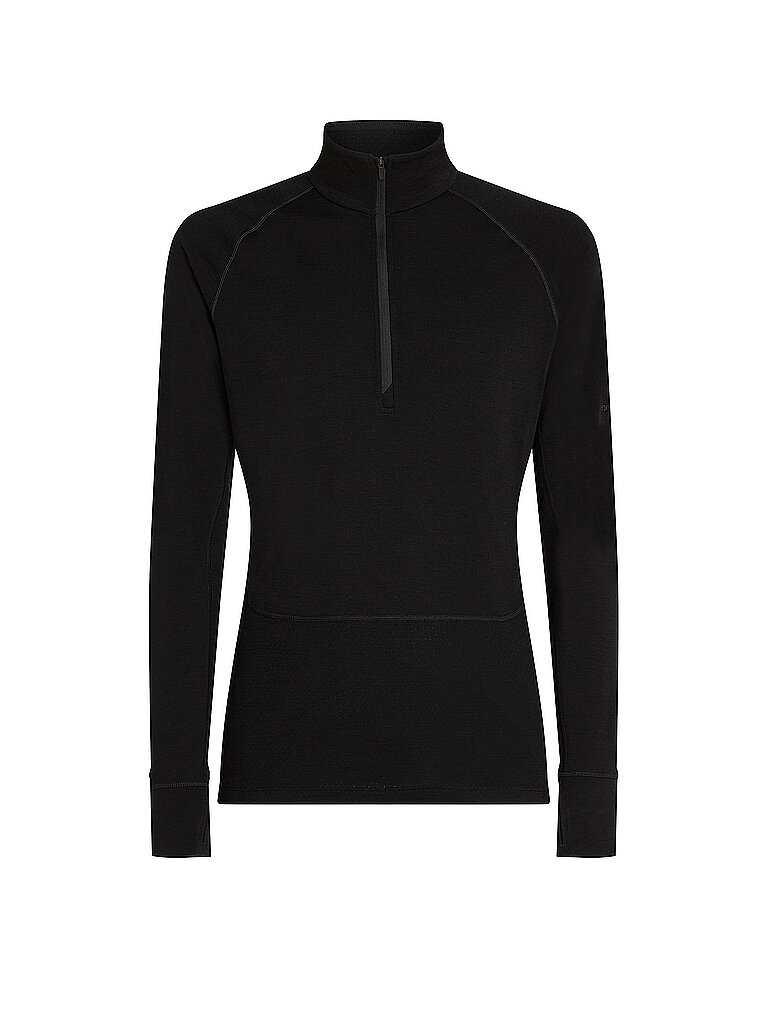 Icebreaker ICEBREAKER Herren Unterzieh Zipshirt 200 Merino ZoneKnit schwarz | S, schwarz