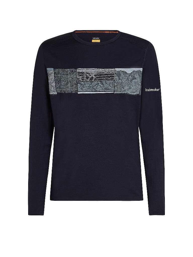 Icebreaker ICEBREAKER Herren Unterziehshirt Elevation 200 Oasis dunkelblau | S, dunkelblau