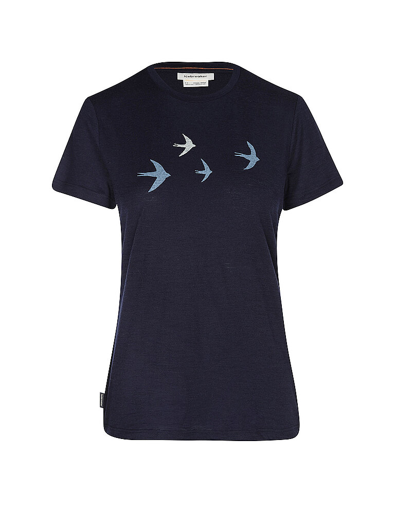 Icebreaker ICEBREAKER Damen Funktionsshirt 150 Tech Lite Bird dunkelblau | XS, dunkelblau