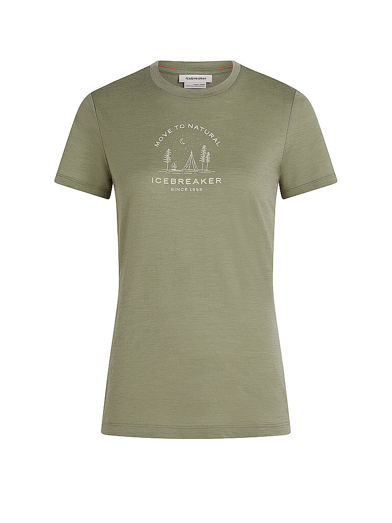 Icebreaker ICEBREAKER Damen Funktionsshirt Merino 150 Tech Lite Peaceful Pass olive | XS, olive