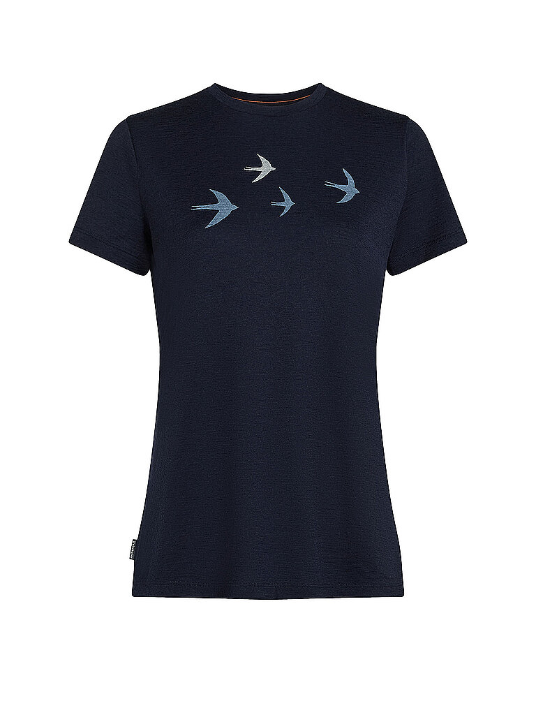 Icebreaker ICEBREAKER Damen Funktionsshirt 150 Tech Lite Bird dunkelblau | XS, dunkelblau