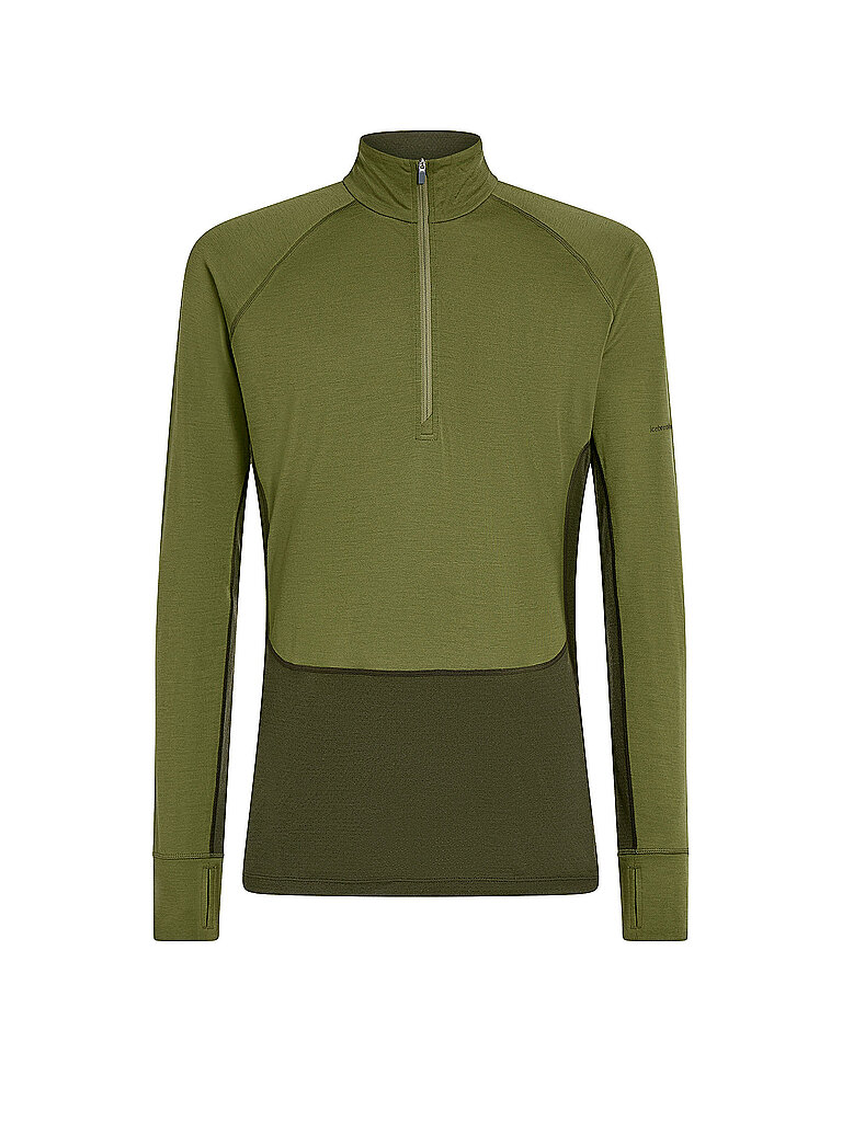 Icebreaker ICEBREAKER Herren Unterzieh Zipshirt 200 Merino ZoneKnit olive | S, olive