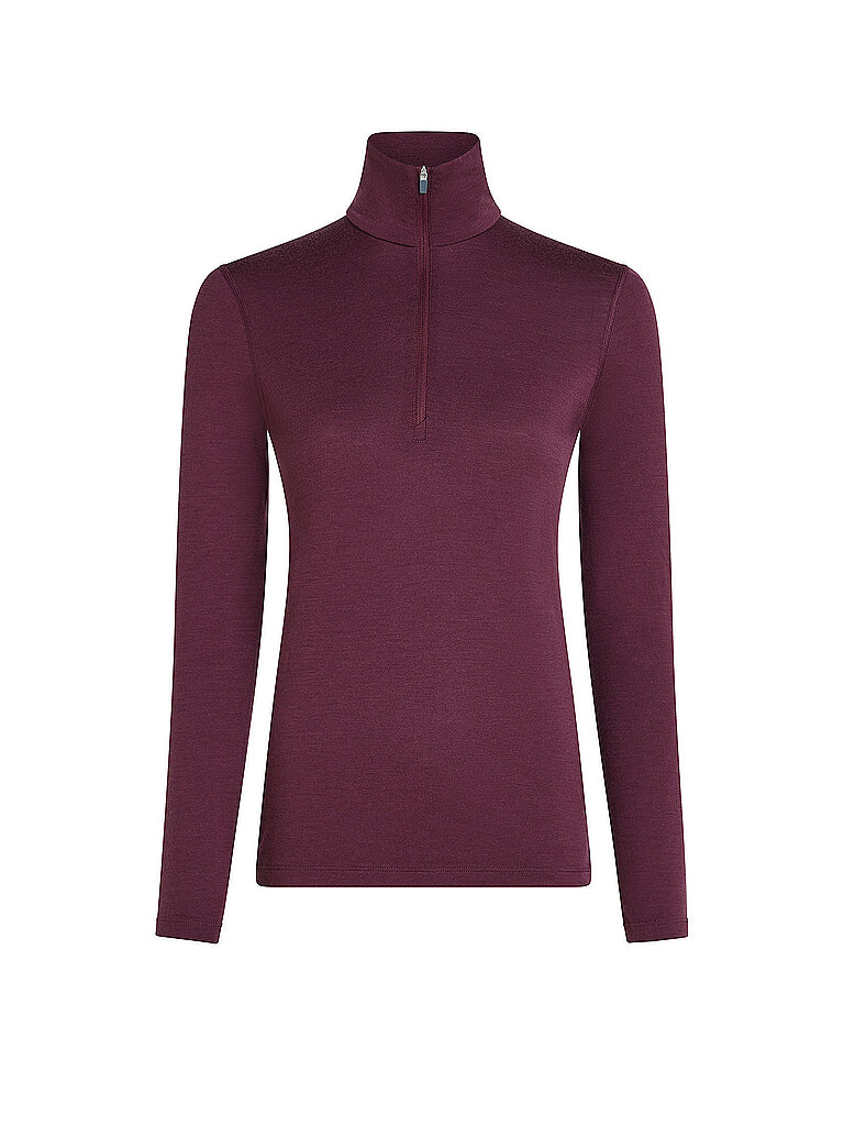 Icebreaker ICEBREAKER Damen Unterzieh Zipshirt Oasis 200 beere | XS, beere