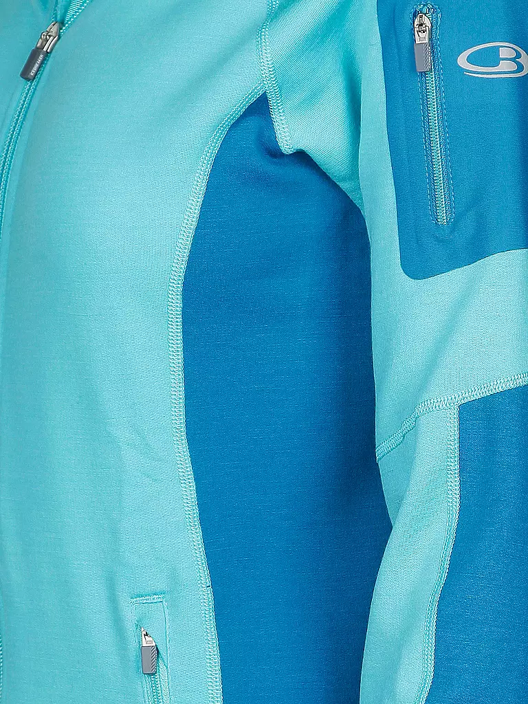 ICEBREAKER | Damen Fleecejacke Atom Hood | blau