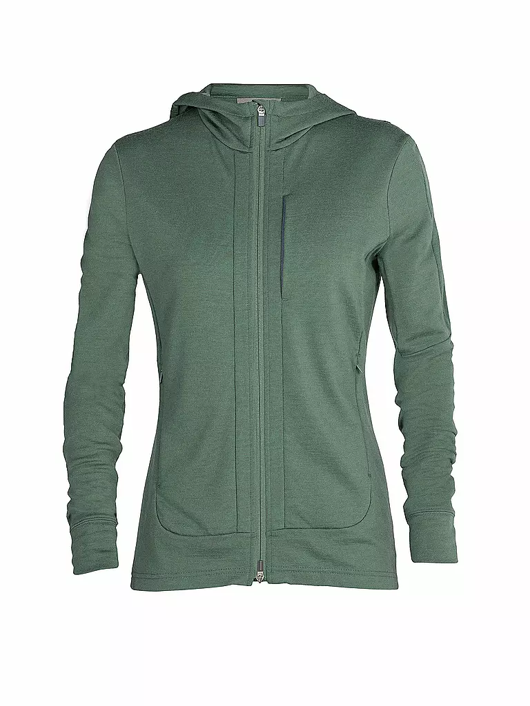 ICEBREAKER | Damen Fleecejacke Quantum III Hoodie | grün