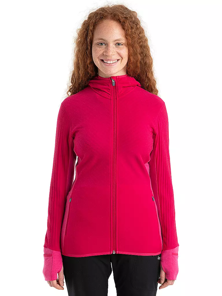 ICEBREAKER | Damen Fleecejacke RealFleece™ Merino Descender | beere