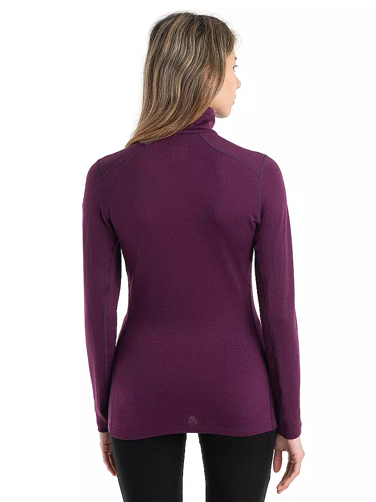 ICEBREAKER | Damen Funktions Zipshirt Merino 260 Tech Thermo | dunkelrot