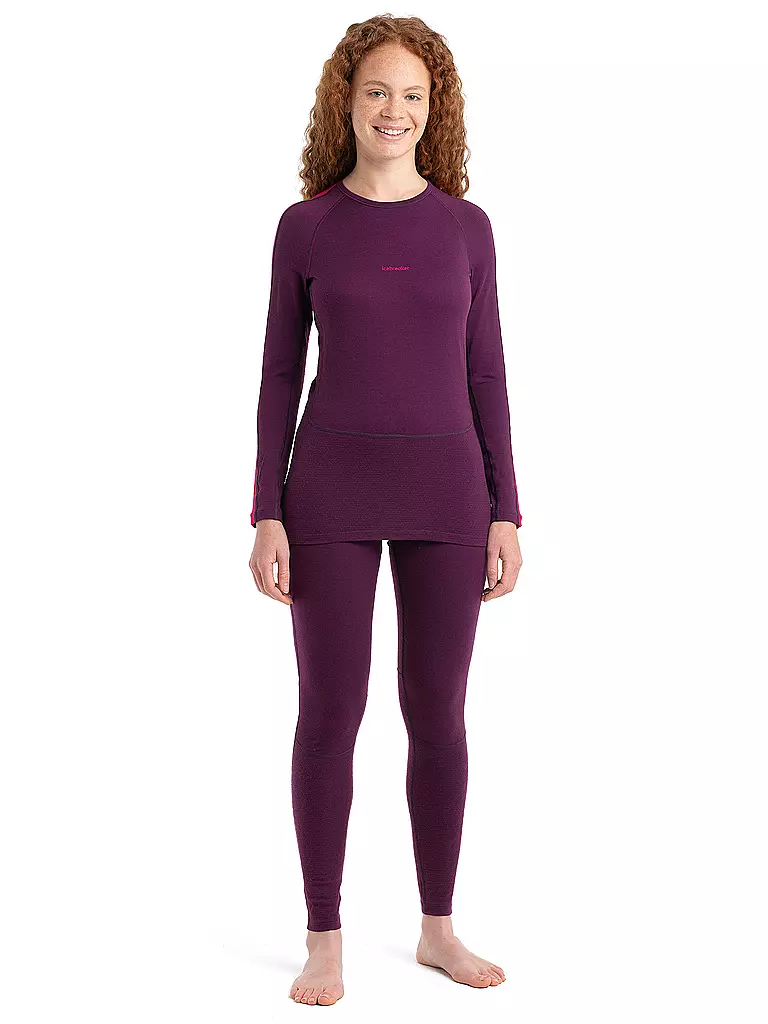 ICEBREAKER | Damen Funktionsshirt 200 ZoneKnit™ Merino | dunkelrot