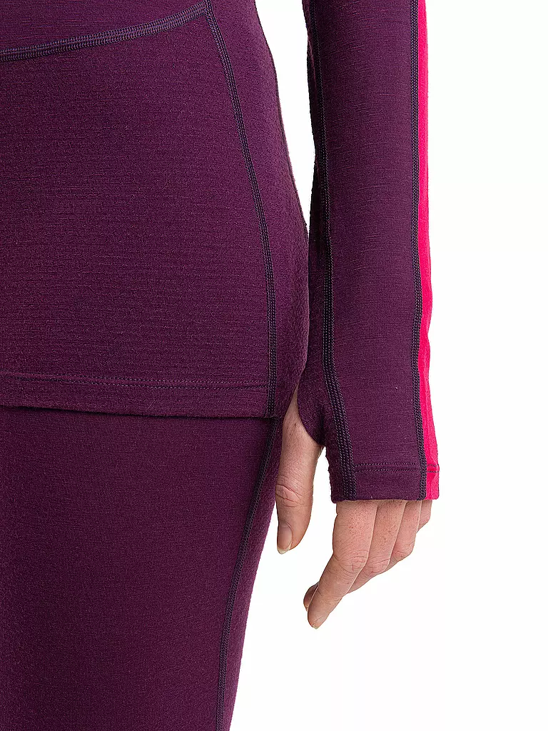 ICEBREAKER | Damen Funktionsshirt 200 ZoneKnit™ Merino | dunkelrot