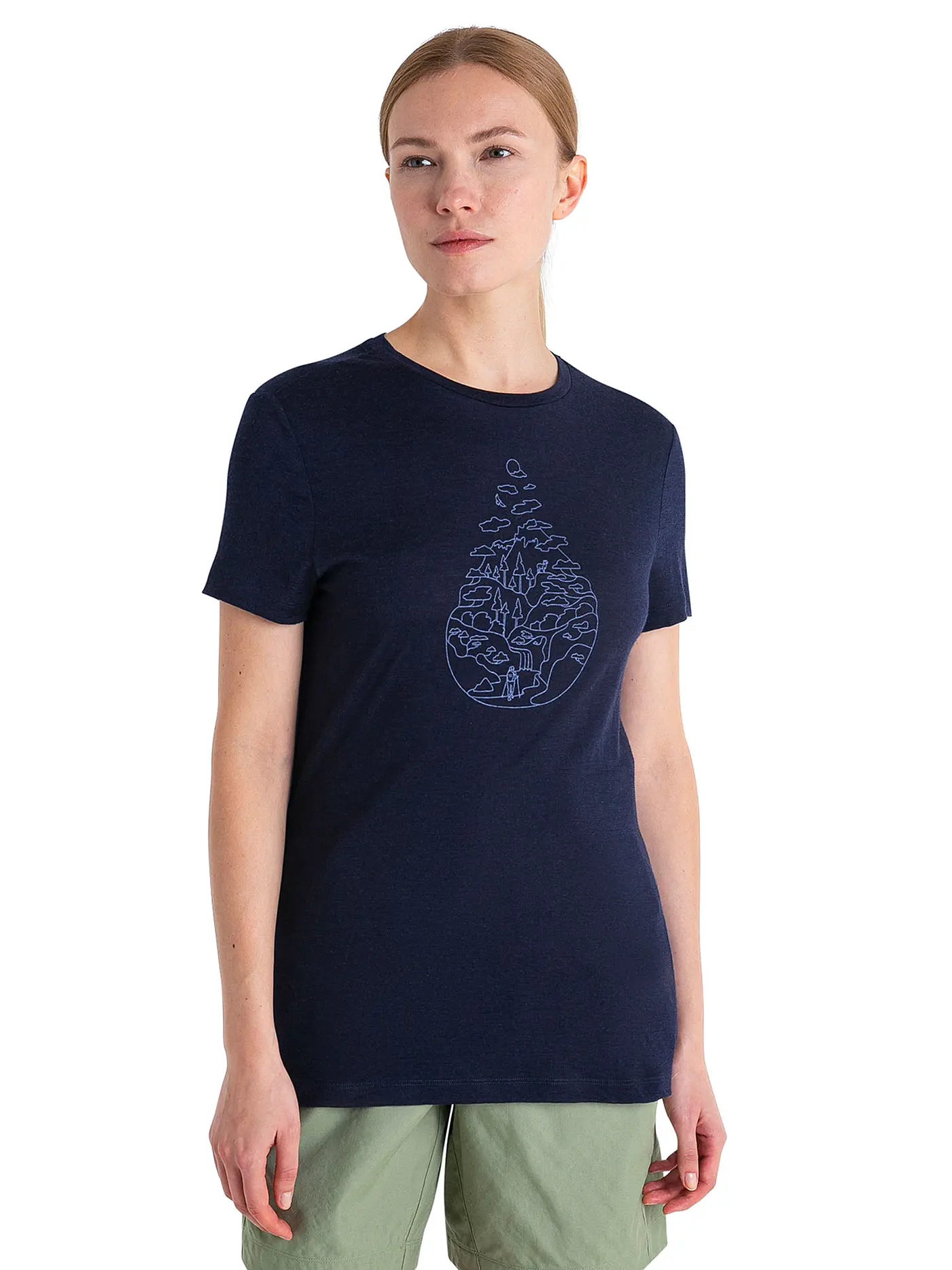 ICEBREAKER | Damen Funktionsshirt Hike 150 Tech Lite3 | dunkelblau
