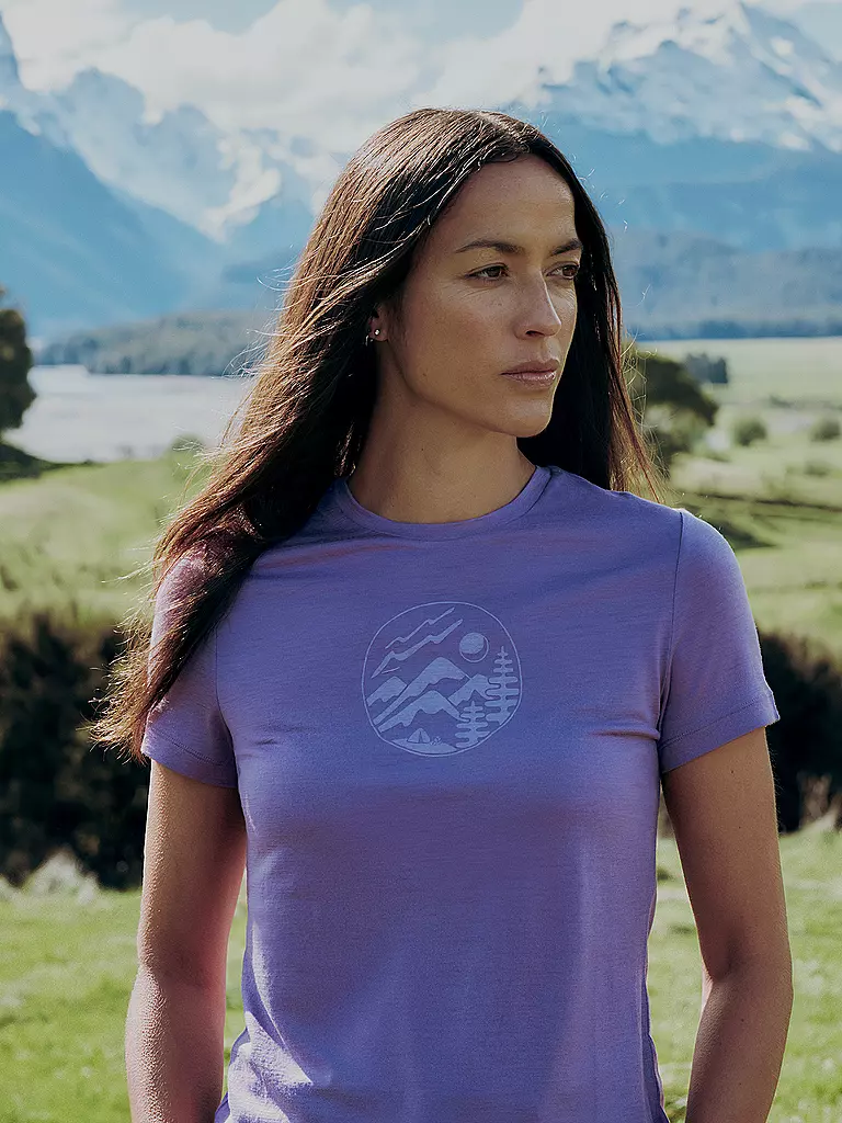 ICEBREAKER | Damen Funktionsshirt Merino 150 Tech Lite III Camp | lila