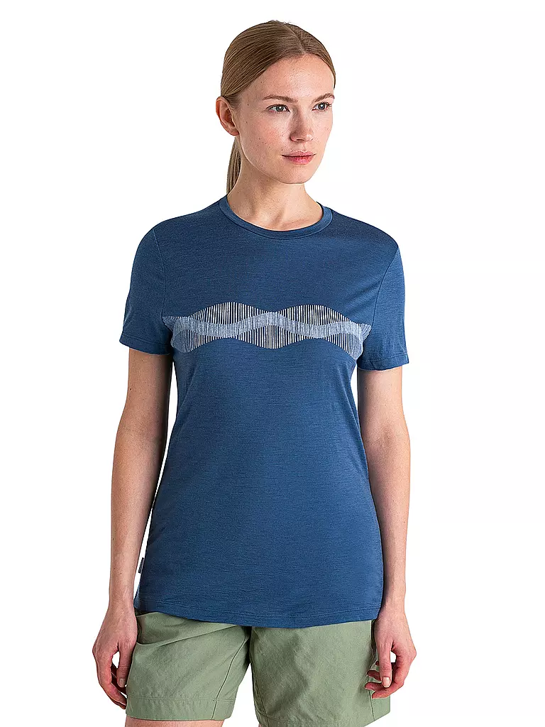 ICEBREAKER | Damen Funktionsshirt Merino 150 Tech Lite III Mount | blau