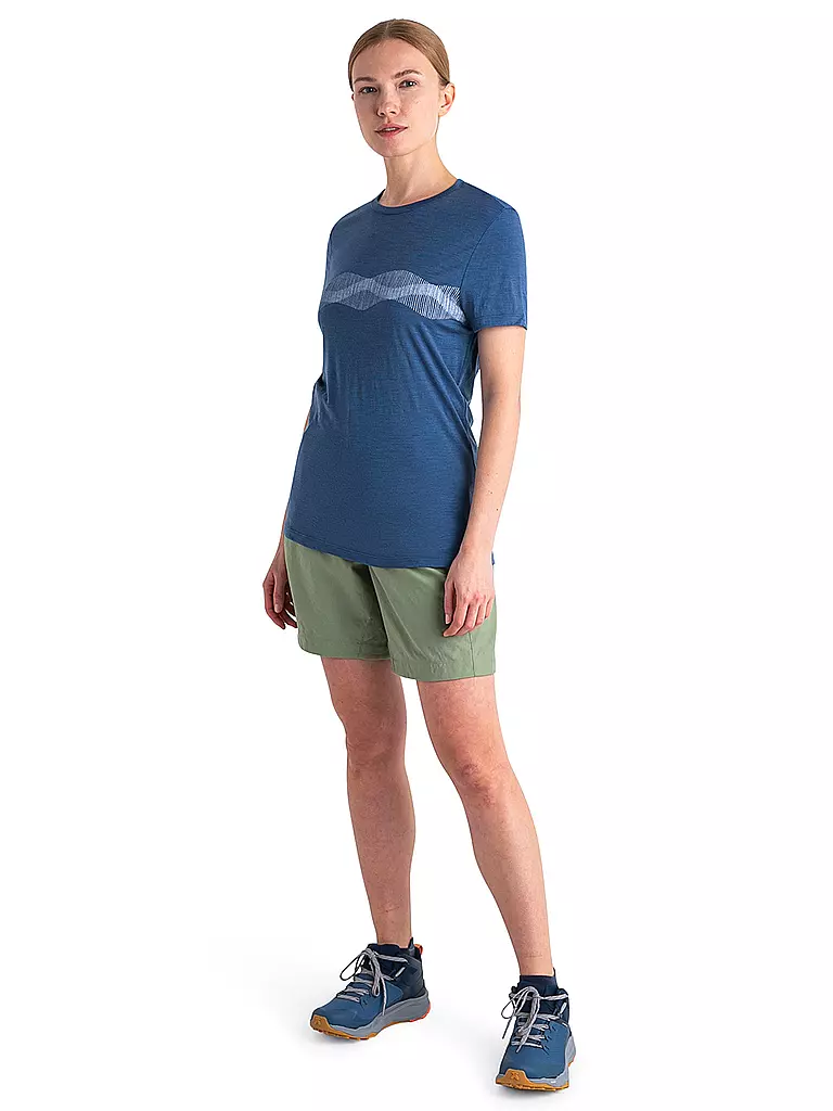 ICEBREAKER | Damen Funktionsshirt Merino 150 Tech Lite III Mount | blau