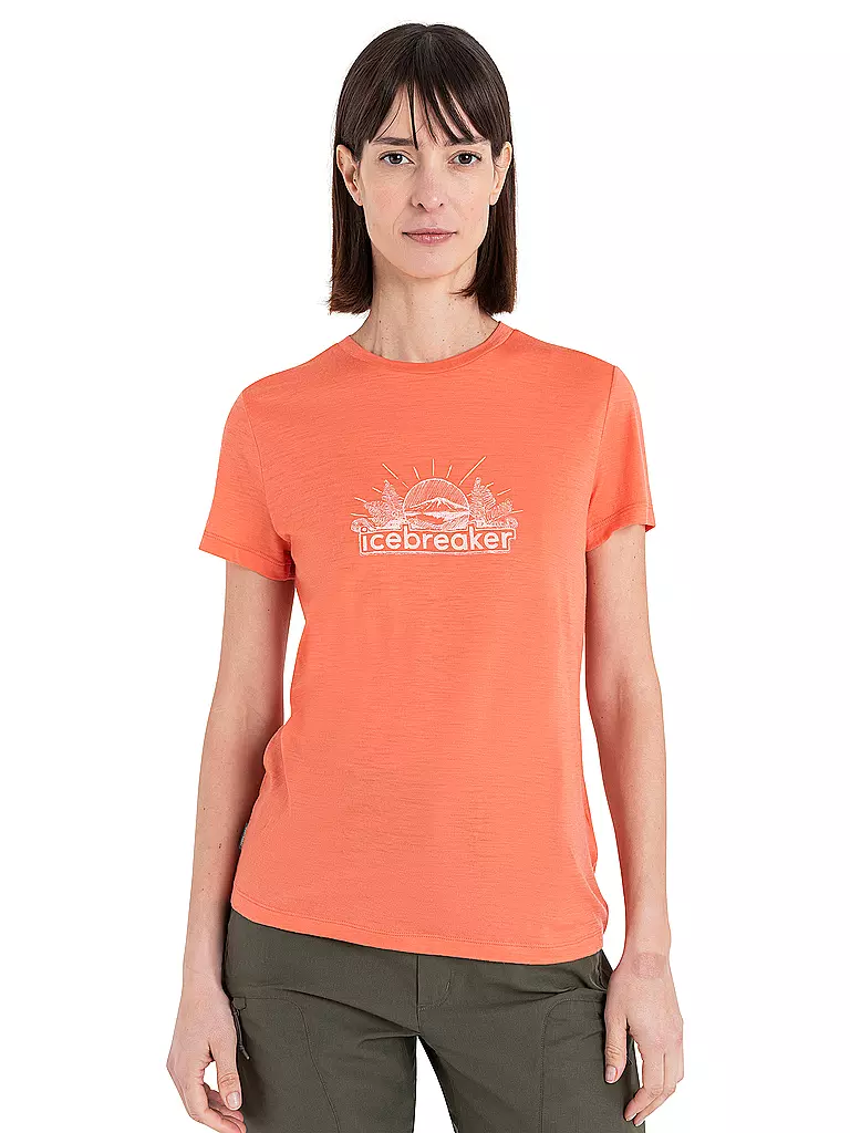 ICEBREAKER | Damen Funktionsshirt Merino 150 Tech Lite III SS Tee IB Grown Naturally | orange