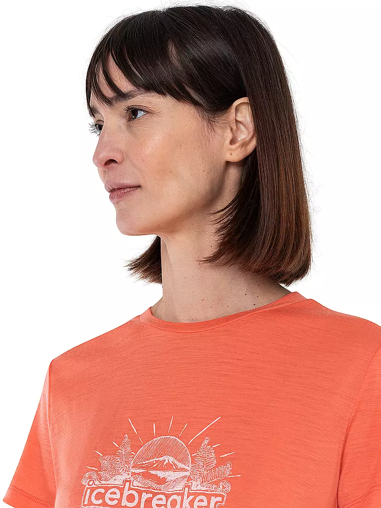 ICEBREAKER | Damen Funktionsshirt Merino 150 Tech Lite III SS Tee IB Grown Naturally | orange