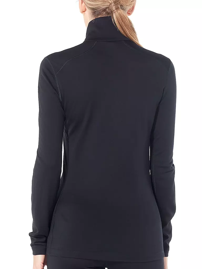 ICEBREAKER | Damen Funktionsshirt Merino 200 Oasis Long Sleeve Half Zip Curve | schwarz