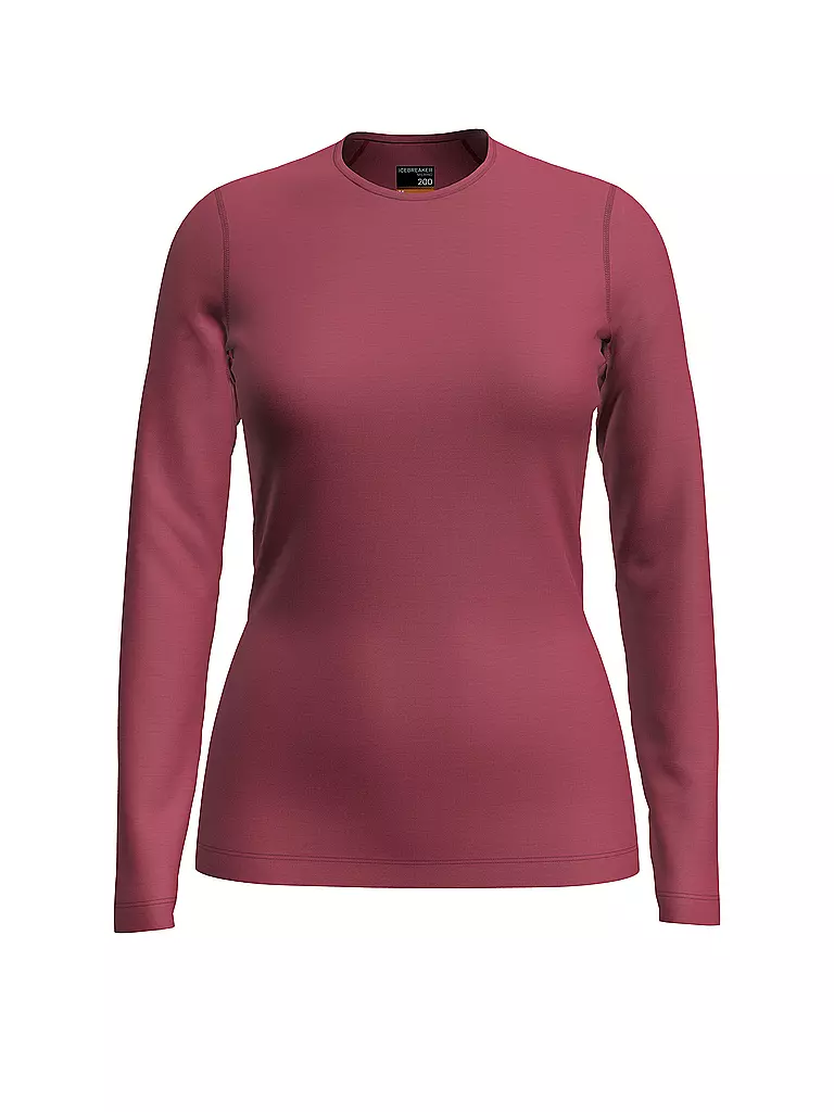 ICEBREAKER | Damen Funktionsshirt Merino 200 Oasis LS | beere