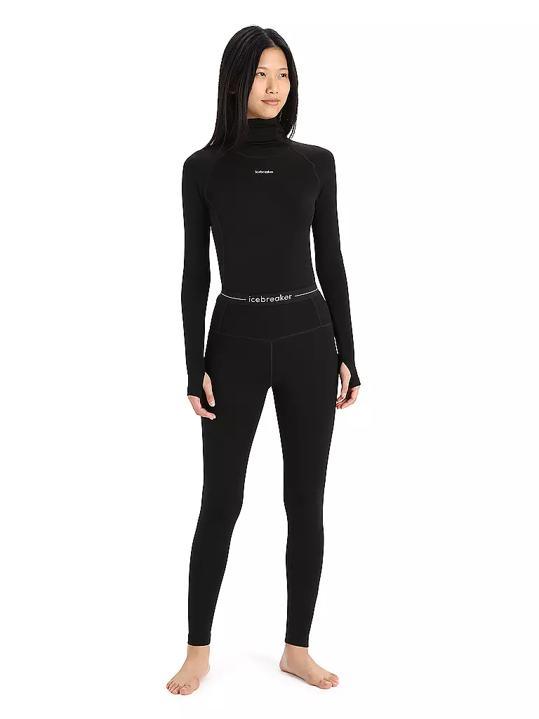 ICEBREAKER | Damen Tight 260 Tech Merino High Rise | schwarz