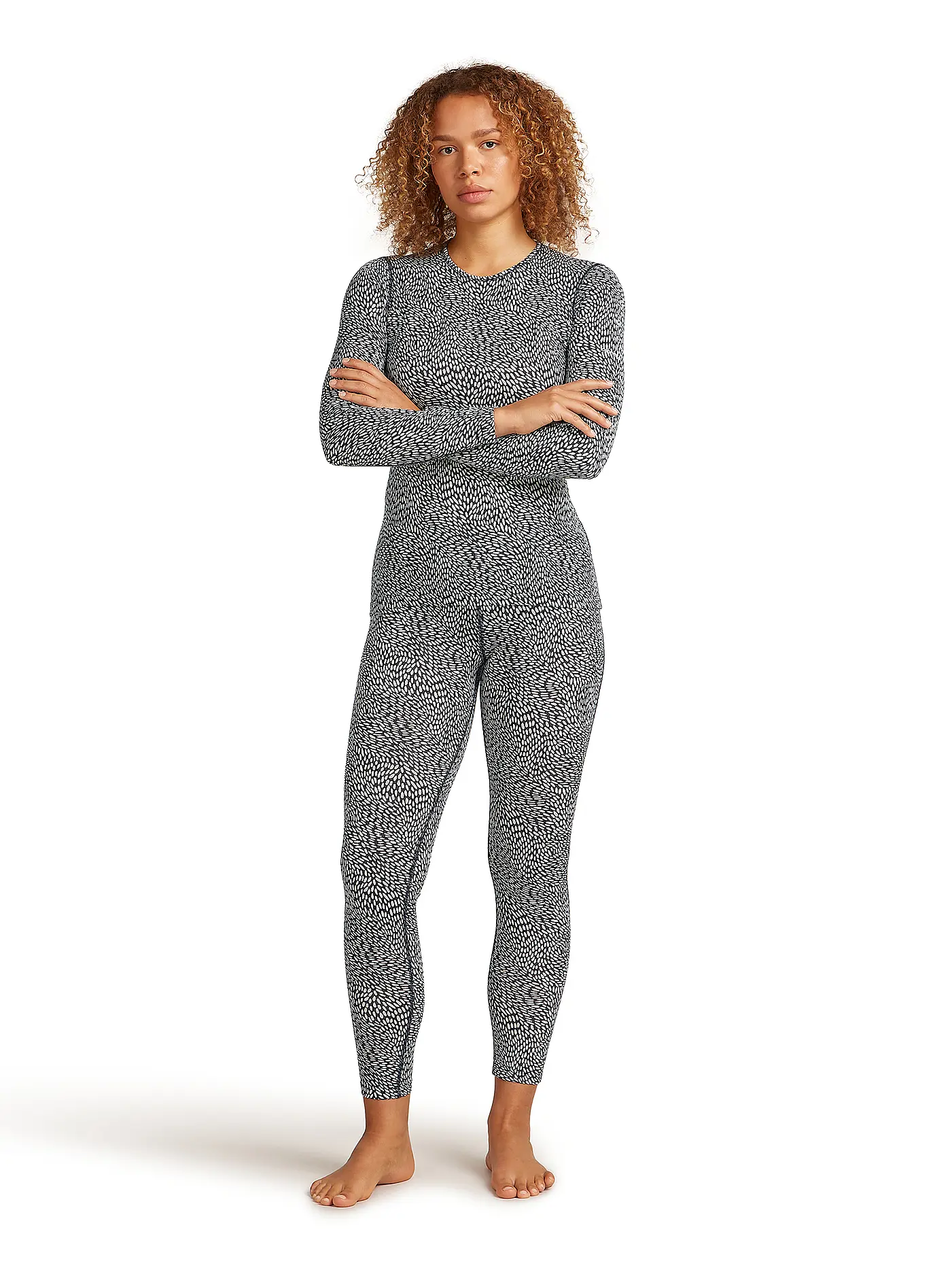 ICEBREAKER | Damen Unterziehhose Oasis 200 Merino Meliert | dunkelblau