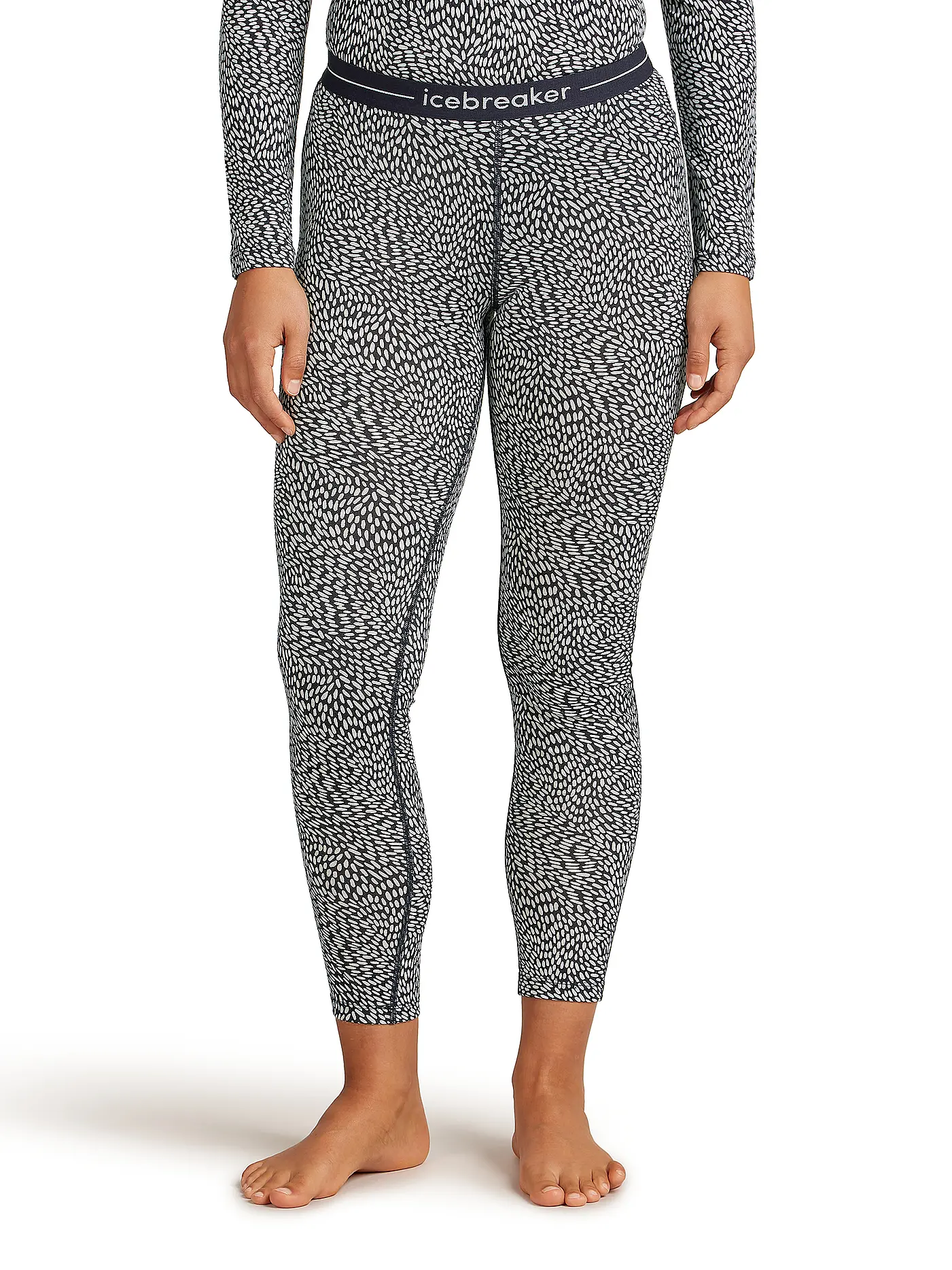 ICEBREAKER | Damen Unterziehhose Oasis 200 Merino Meliert | dunkelblau
