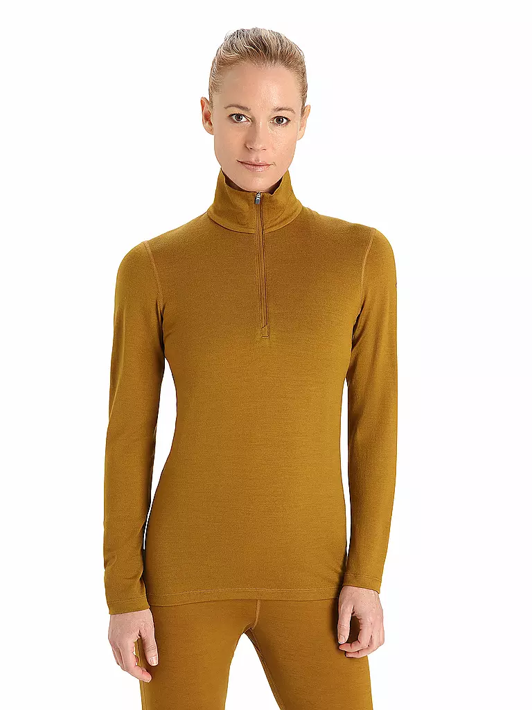 ICEBREAKER | Damen Unterziehshirt 260 Tech Halfzip | camel