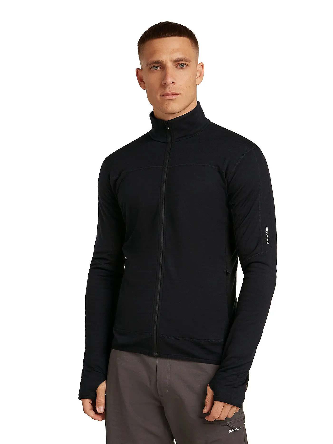 ICEBREAKER | Herren Fleecejacke Real 300 Merino | schwarz
