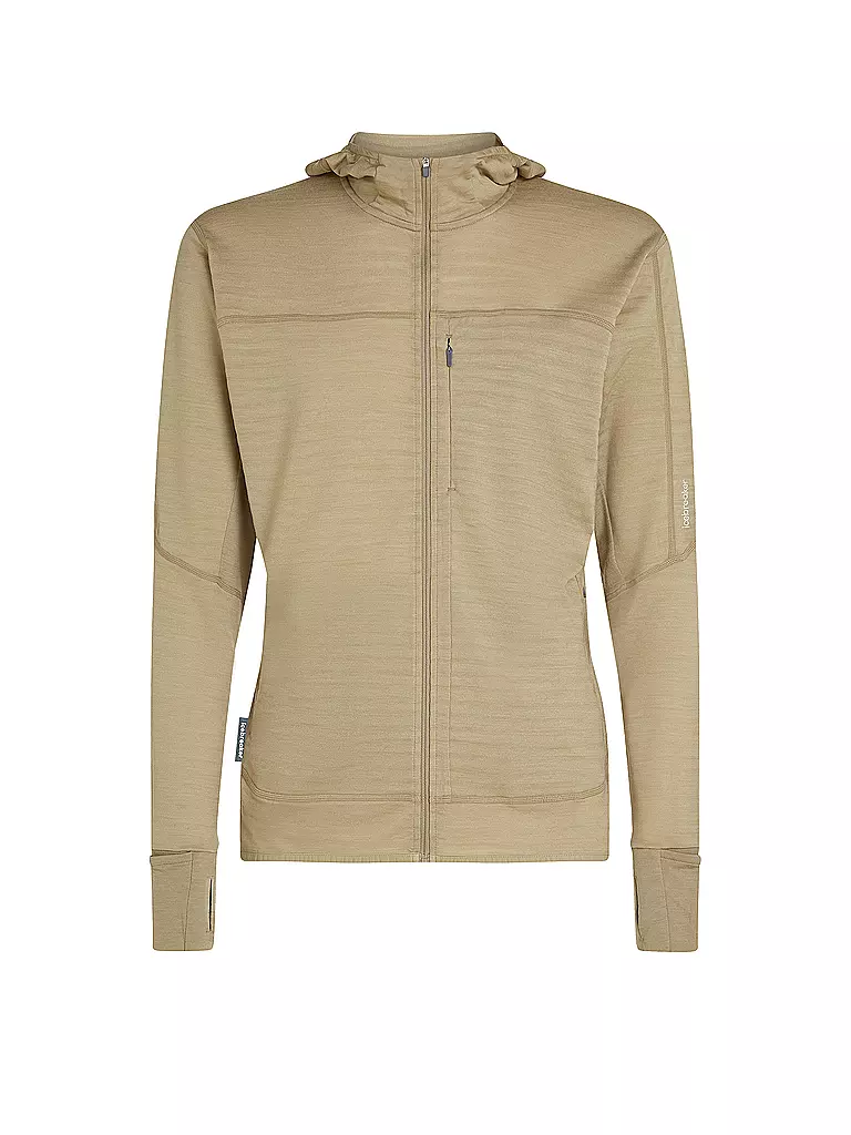ICEBREAKER | Herren Fleecejacke Real Fleece 300 Merino Hoodie | beige