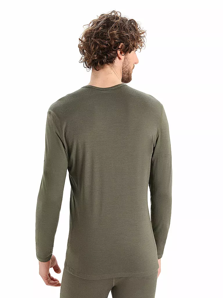 ICEBREAKER | Herren Funktionsshirt Merino 200 Oasis Ski Stripes | olive