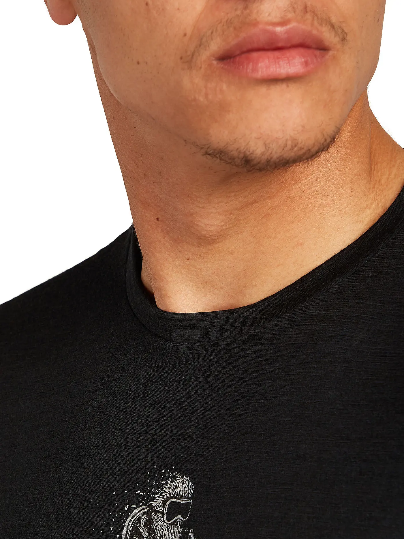 ICEBREAKER | Herren Funktionsshirt Skiing Yeti 150 Merino Druck | schwarz
