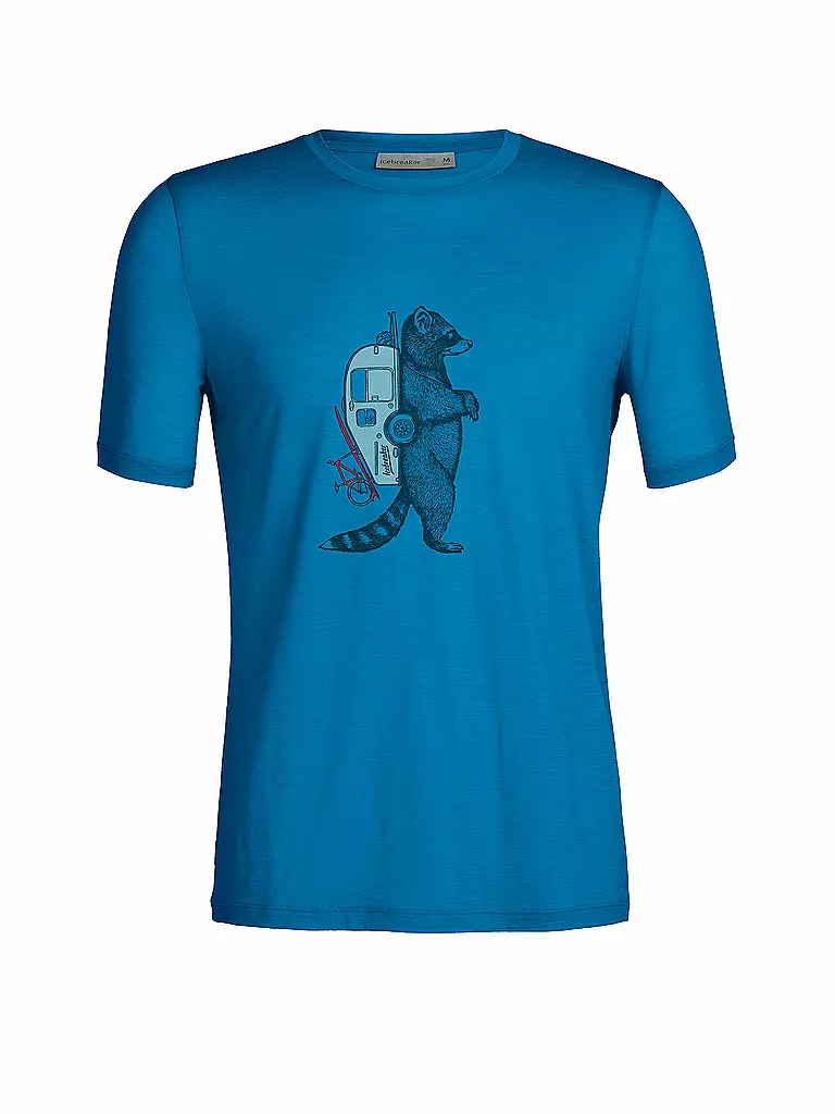 ICEBREAKER | Herren Funktionsshirt Tech Lite Waschbaer Wandering | blau