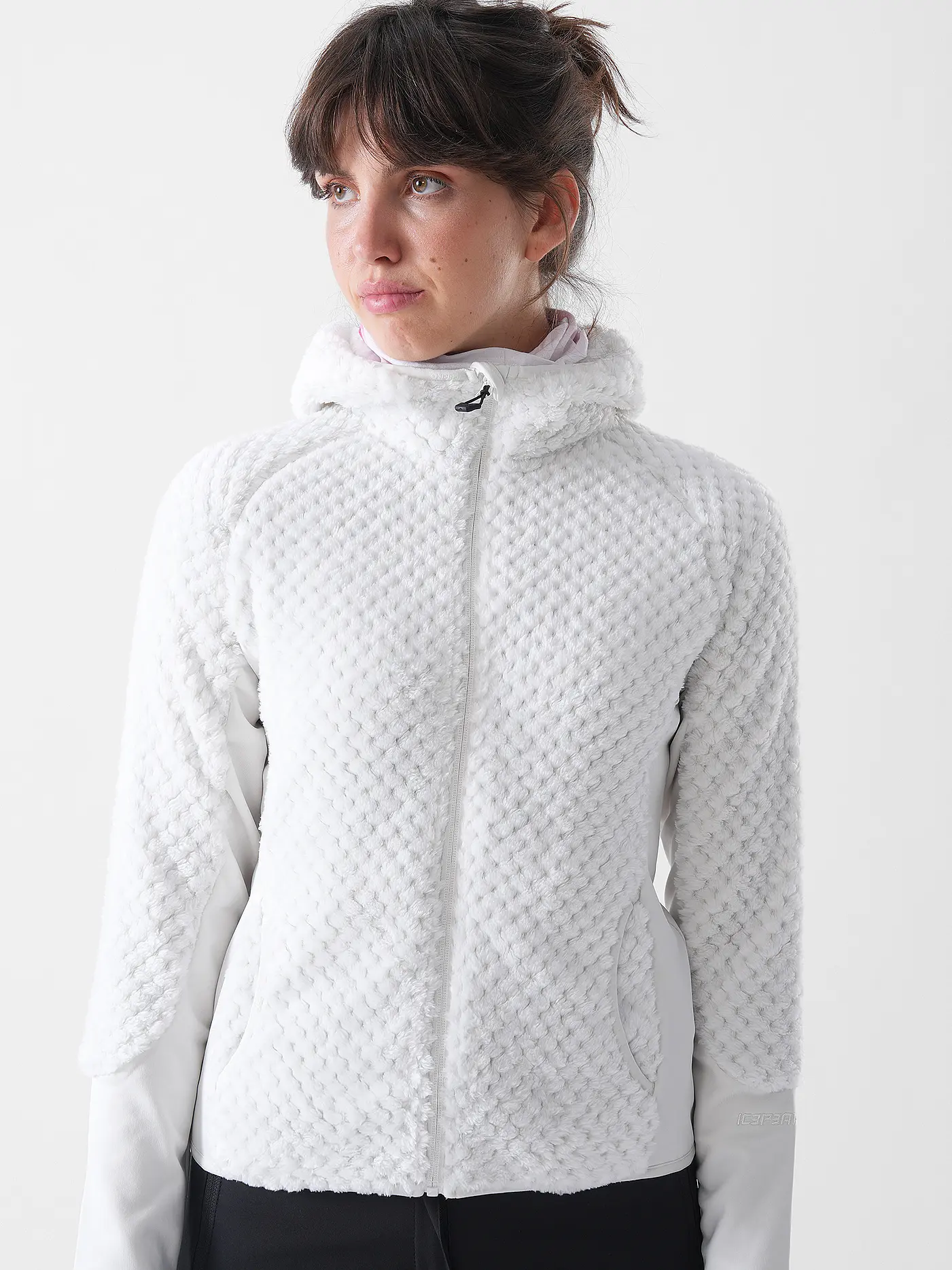ICEPEAK | Damen Fleecejacke Daisetta Hoodie | weiss