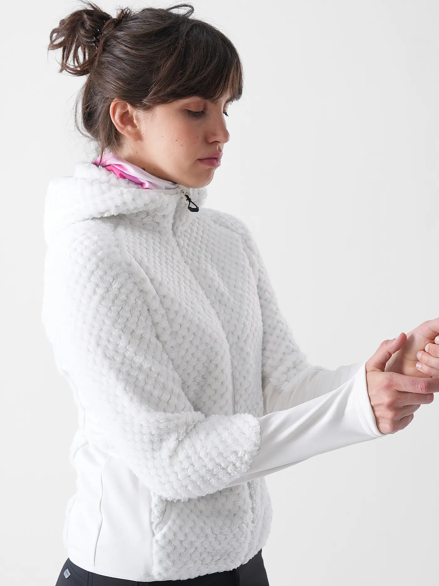 ICEPEAK | Damen Fleecejacke Daisetta Hoodie | weiss