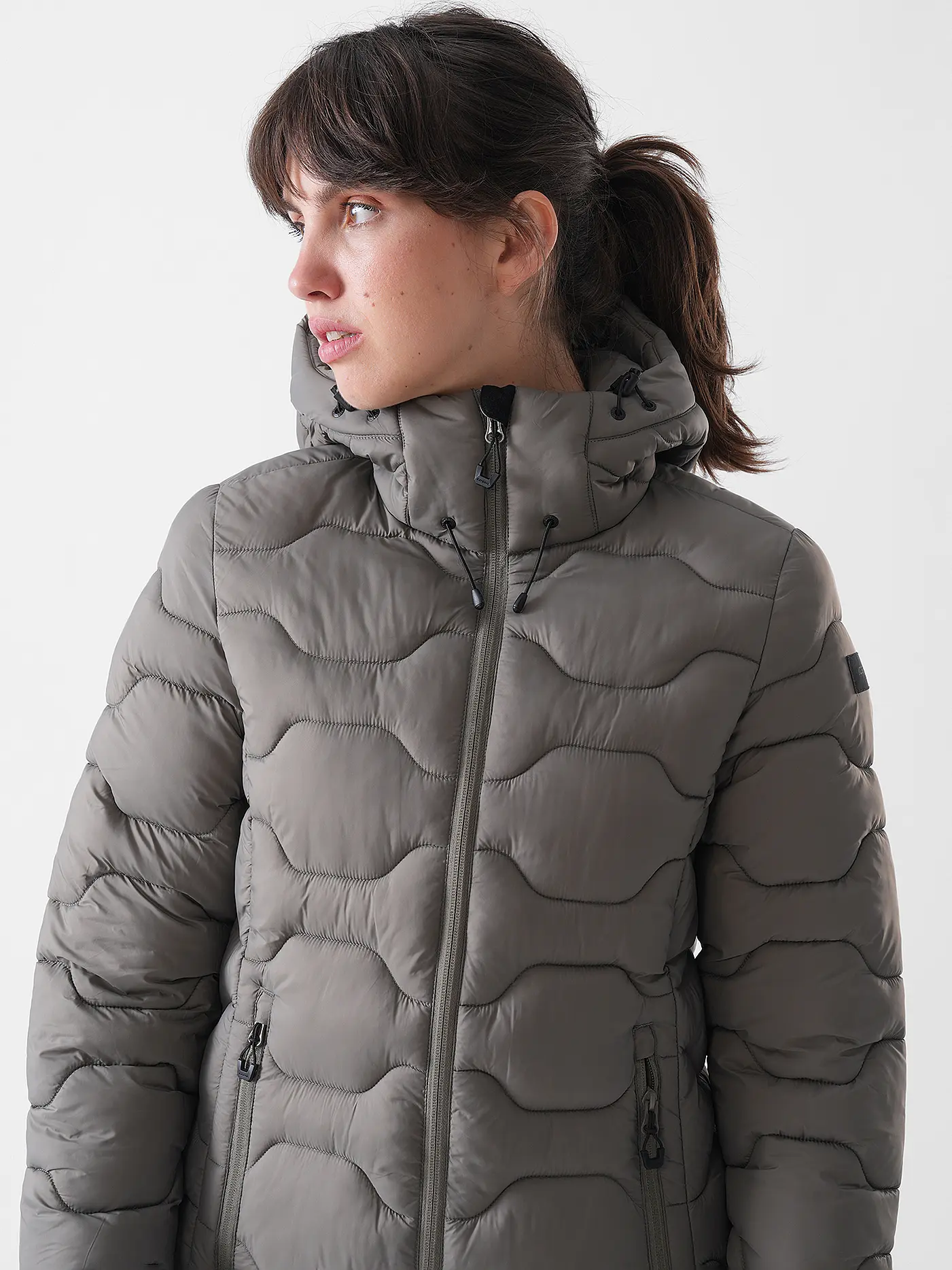 ICEPEAK | Damen Iso Wintermantel Hoodie | olive