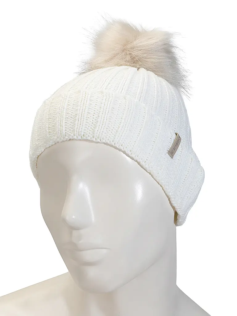 ICEPEAK | Damen Mütze Hazen Bommel | weiss