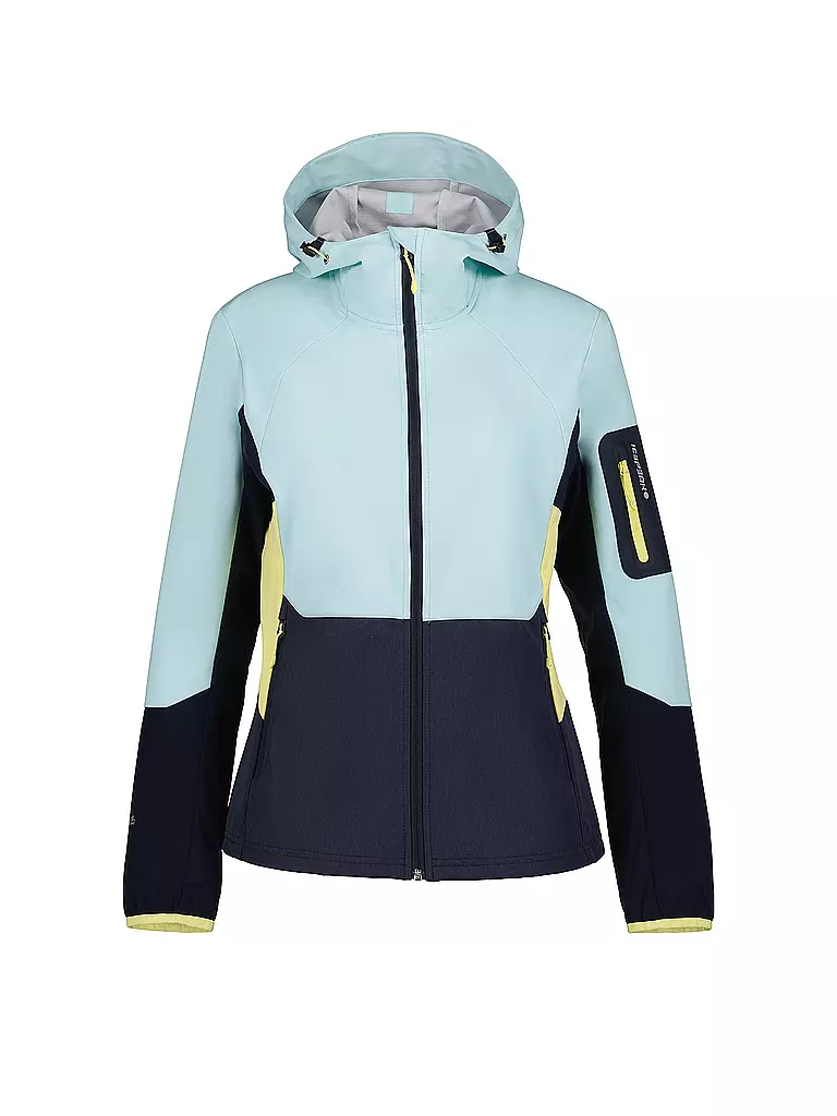 ICEPEAK | Damen Softshelljacke Braden Hoodie | hellblau