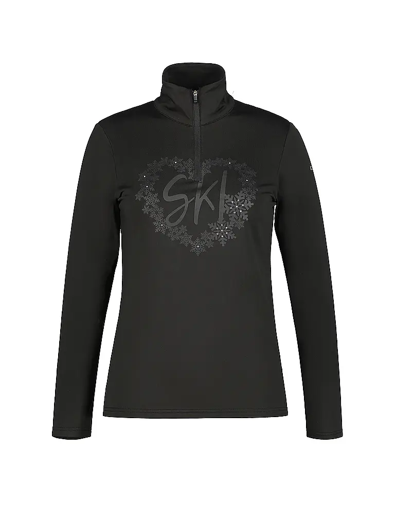 ICEPEAK | Damen Unterzieh Zipshirt Ellenton | schwarz