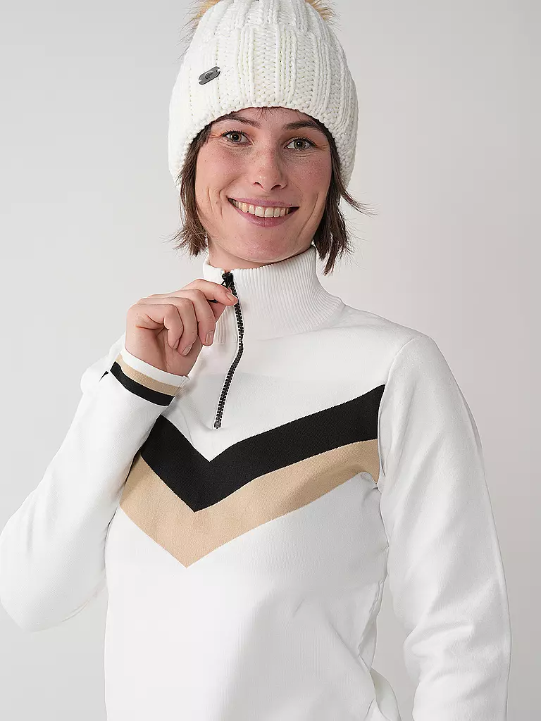 ICEPEAK | Damen Unterzieh Zipshirt Elwell | weiss