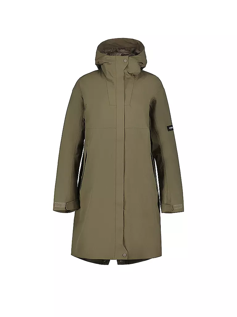 ICEPEAK | Damen Wintermantel Minier Hoodie | olive