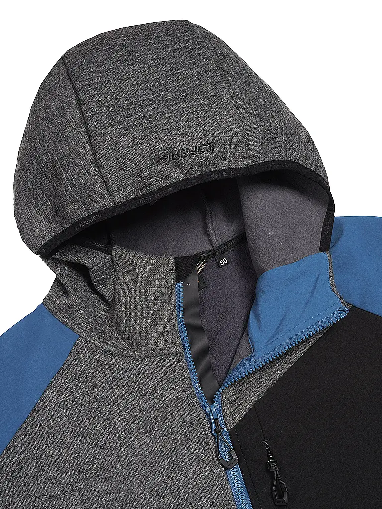 ICEPEAK | Herren Touren Fleecejacke Danfort Hoodie | blau