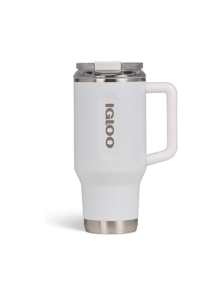 Igloo IGLOO Trinkflasche Flip ‘n’ Sip Travel Mug 946ml isoliert weiss, weiss
