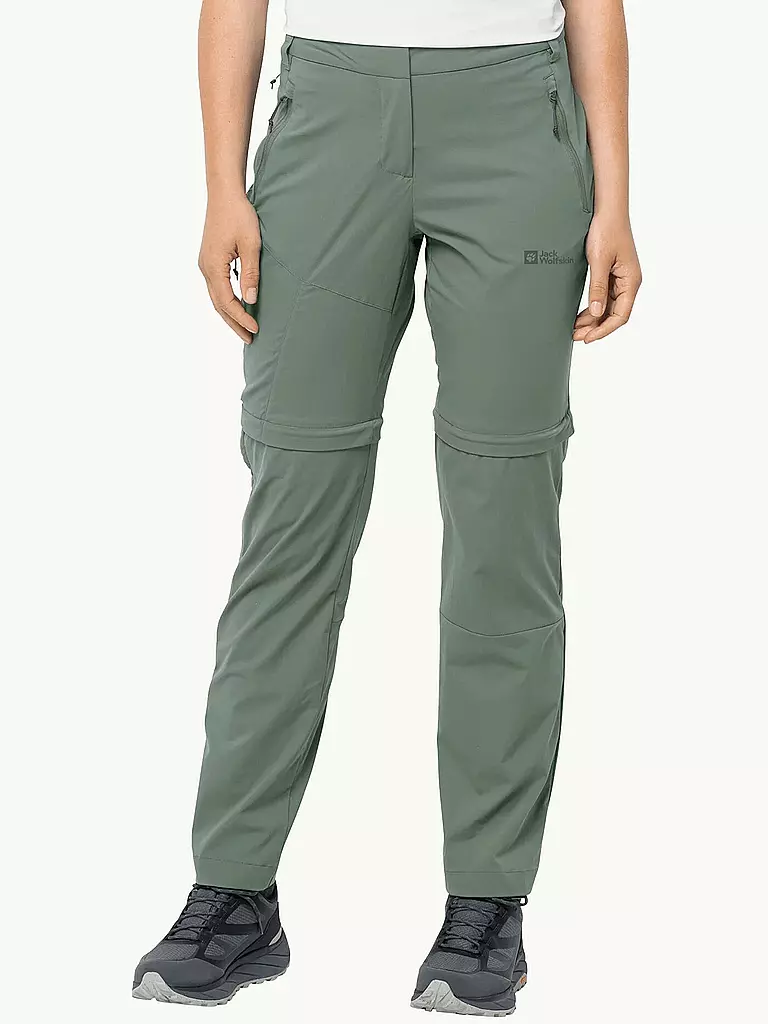 JACK WOLFSKIN | Damen Wanderhose Glastal Zip Off | olive