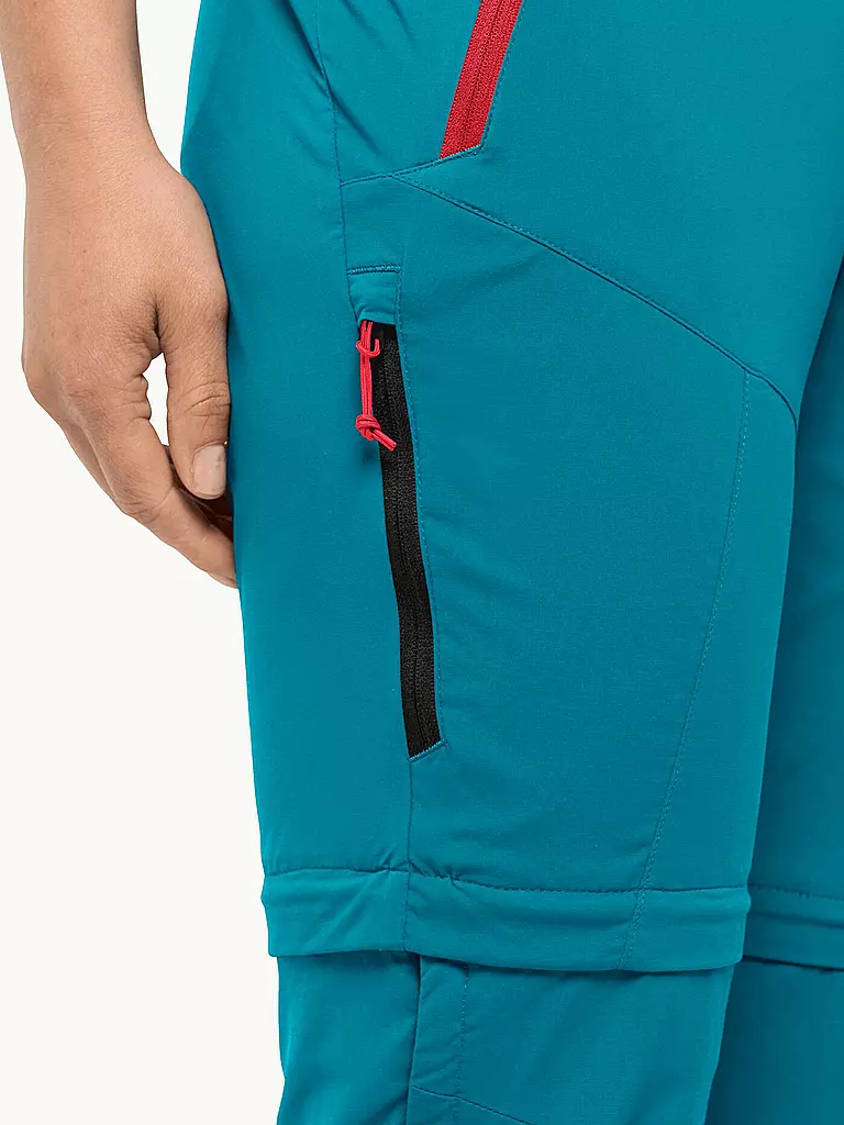 JACK WOLFSKIN | Damen Wanderhose Glastal Zip Off | türkis