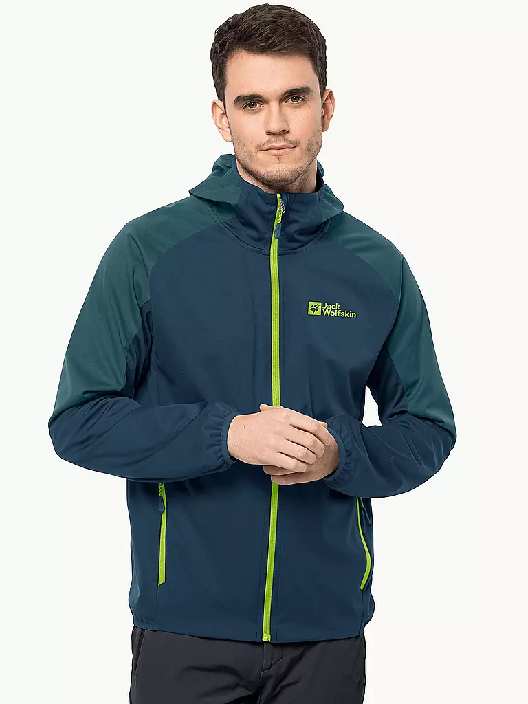 JACK WOLFSKIN | Herren Softshelljacke Feldberg Hoodie | dunkelblau