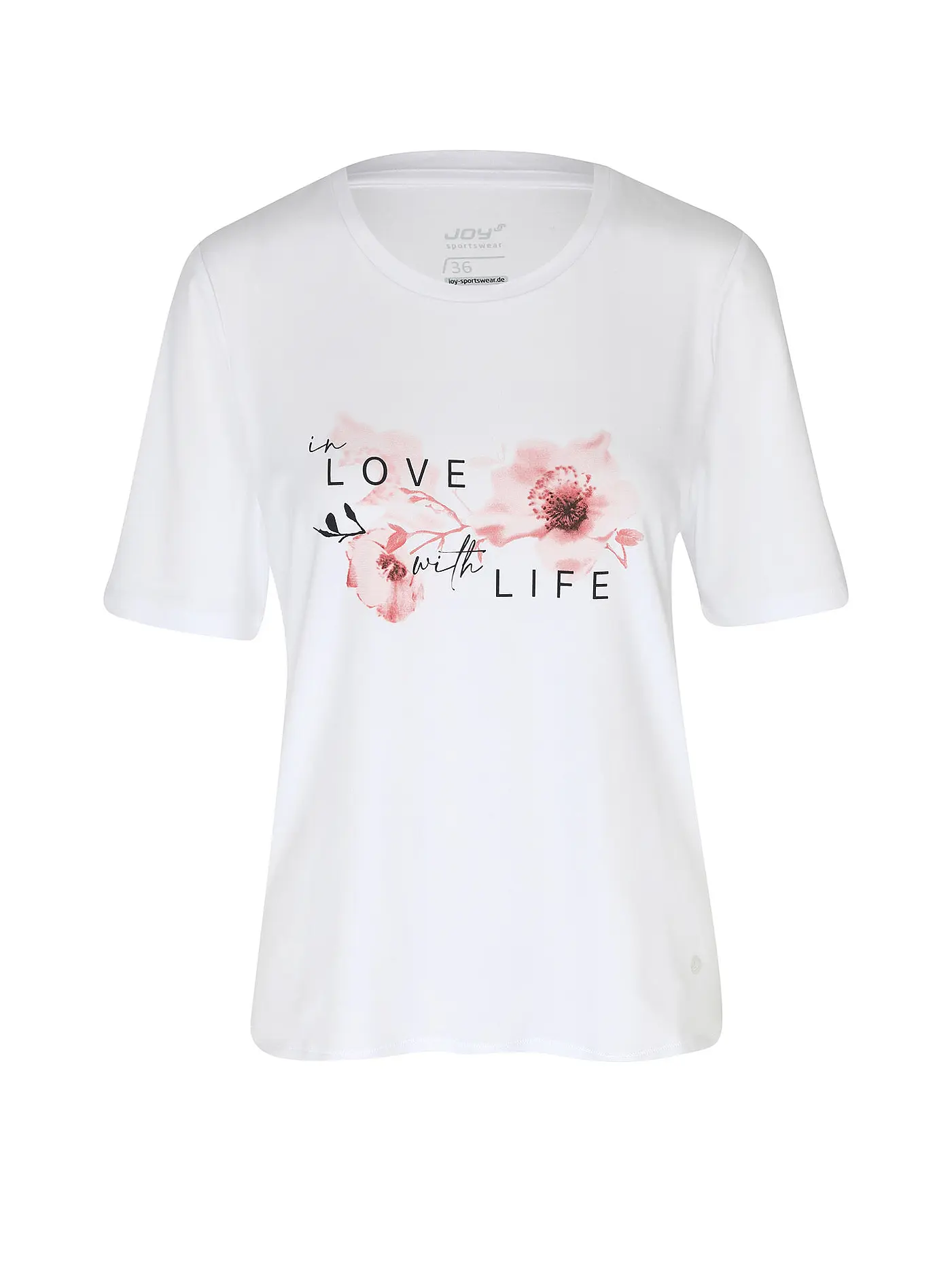 JOY SPORTSWEAR | Damen T-Shirt Luzie in Love with Life | weiss