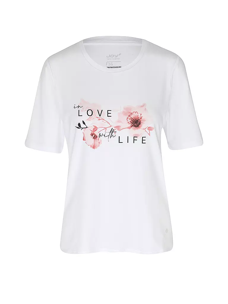 JOY SPORTSWEAR | Damen T-Shirt Luzie in Love with Life | Weiss