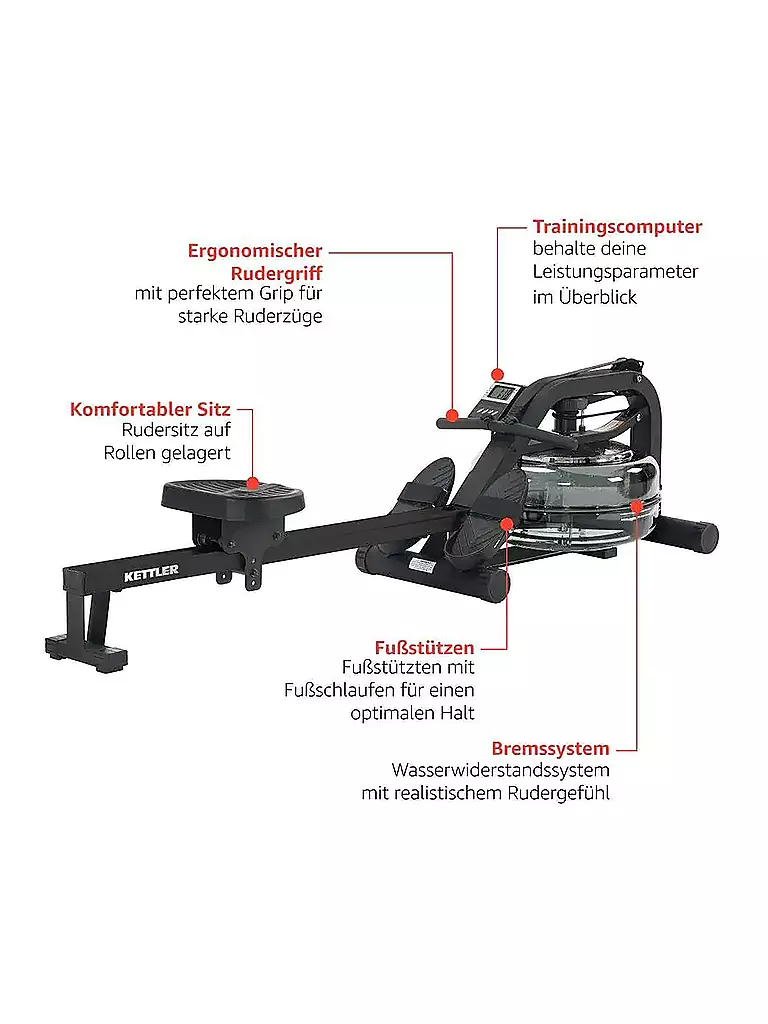 KETTLER | Rudergerät H20 | schwarz