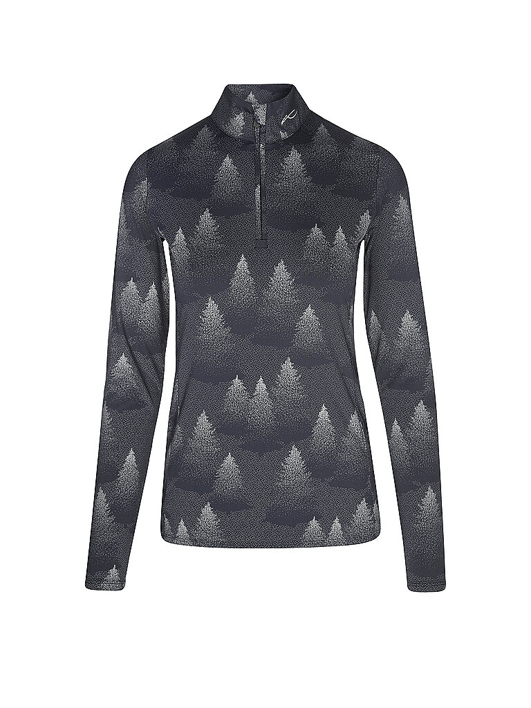 Kjus KJUS Damen Unterzieh Zipshirt Motion Print schwarz | 42, schwarz
