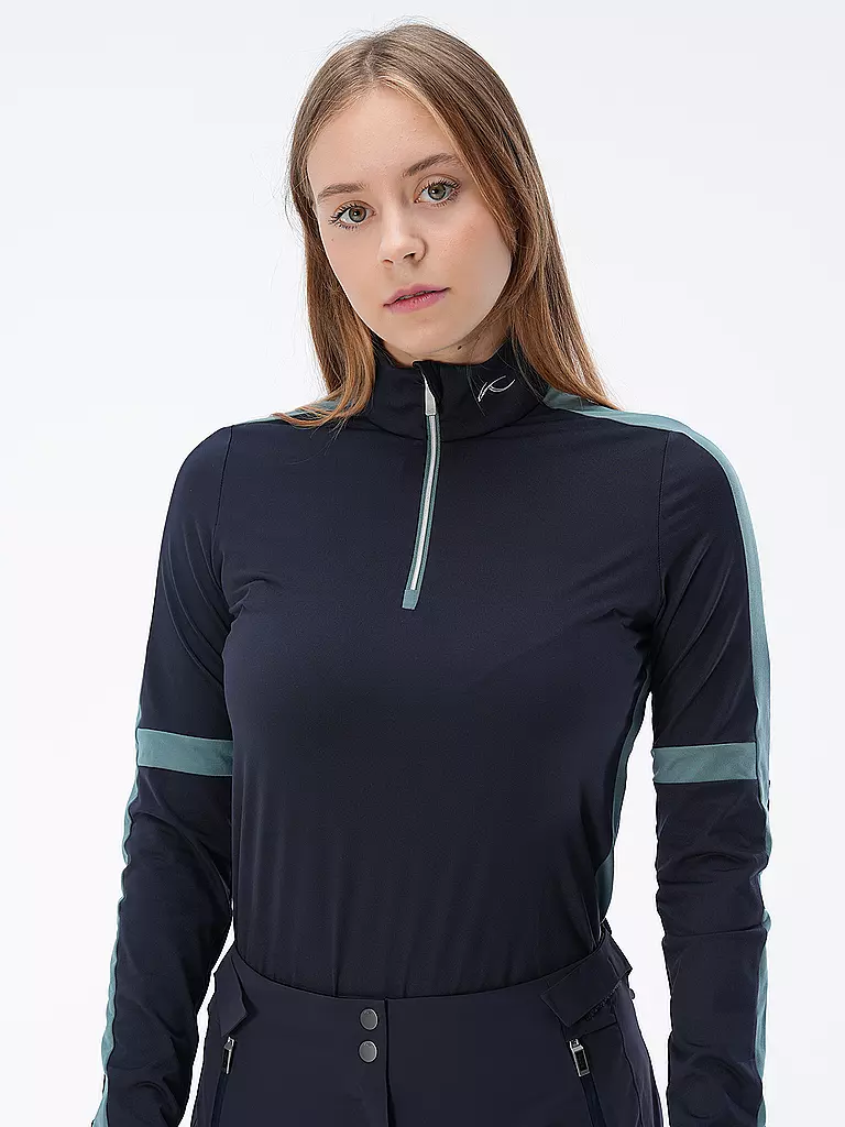 KJUS | Damen Ski Unterzieher Race Midlayer Half-Zip | dunkelblau