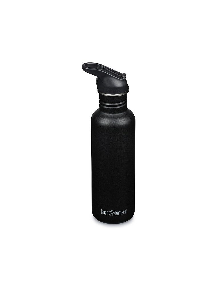 Klean Kanteen KLEAN KANTEEN Trinkflasche Classic Flip Seal Sport Cap Wistraw 532ml schwarz, schwarz