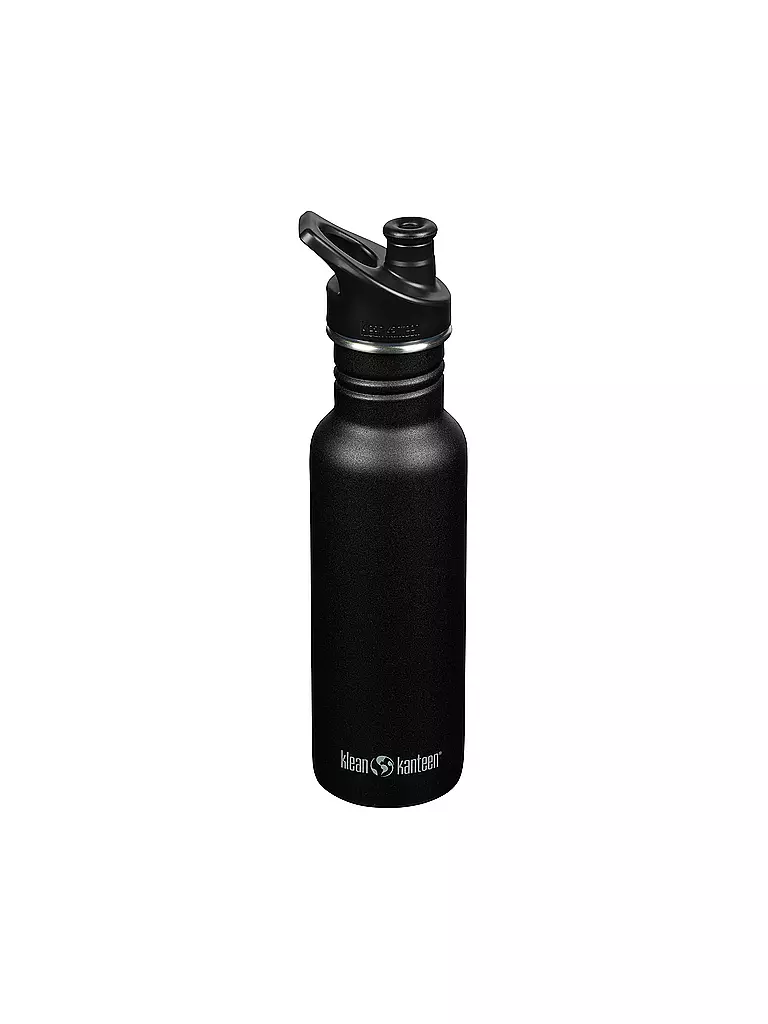 KLEAN KANTEEN | Edelstahl Trinkflasche Classic 532ml Sport Cap Black | schwarz